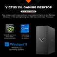 thumbnail image 2 of HP 2024 Victus 15L Premium Gaming Desktop, Intel Core i7-14700F, NVIDIA GeForce RTX 4060, 64GB RAM, 2TB SSD, RJ-45, DisplayPort, Wi-Fi 6, W11P, Black, 2 of 5