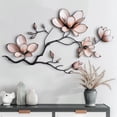 thumbnail image 5 of Magnolia Branch Floral Metal Wall Art Sculpture Decorative Wall Decor, 5 of 8
