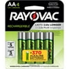 Rayovac Rechargeable AA Batteries (4 Pack), NiMH Double A Batteries