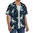 thumbnail image 2 of Goofa Glowing Butterfly Printed Men's Casual Short-sleeved Shirt,Lightweight Breathable Button-down,Summer Casual men's top,Versatile Fashion shirt-3X-Large, 2 of 7