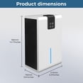 thumbnail image 4 of Portable Dehumidifier, 2.8L Water Tank, 3-in-1 Dehumidifier with Air Purifier & Dryer Function, 90W Ultra-Quiet Dehumidifier for Home Bedroom Bathroom, White, 4 of 9
