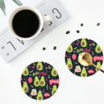 thumbnail image 5 of Balery 6 Pcs Avocado Loveleather Coasters Set, Drink Table Cup Coasters For Living Room Kitchen Coffee Decor, 5 of 9