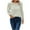 White, variant on Lenpel Women's Crew Neck Sweatshirts Casual Puff Long Sleeve Textured Pullover Tops Fashion Fall Winter Clothes