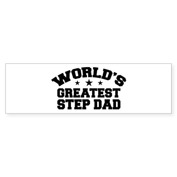 CafePress - World's Greatest Step Dad - 10"x3" Rectangle Bumper Sticker