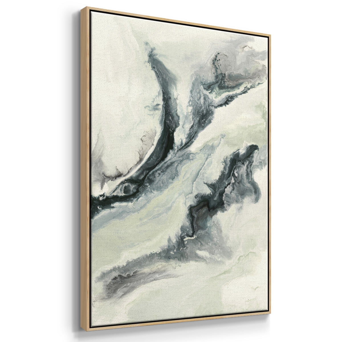 Untitled Framed Premium Gallery Wrapped Canvas - Ready to Hang - 25 x 37 - Natural Wood Floating Frame