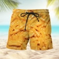 thumbnail image 2 of ZQUUVOU Men's Swim Trunks Quick Dry Drawstring Funny Food Printed Beach Swimming Shorts Sport Swimwear Summer Vacation Yellow, 2 of 3
