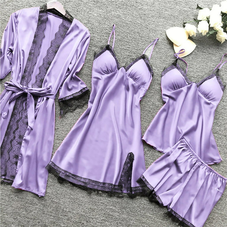 Shpwfbe Pajamas For Women Lingerie Sleepwear Night Bra And Panty Set  Backless Valentines Day Gifts St Patricks Day Decorations 