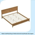 thumbnail image 5 of Modern Solid Wood King Size Platform Bed with Sturdy Wooden Slats Support,No Box Spring Needed, Seadrift, 5 of 7