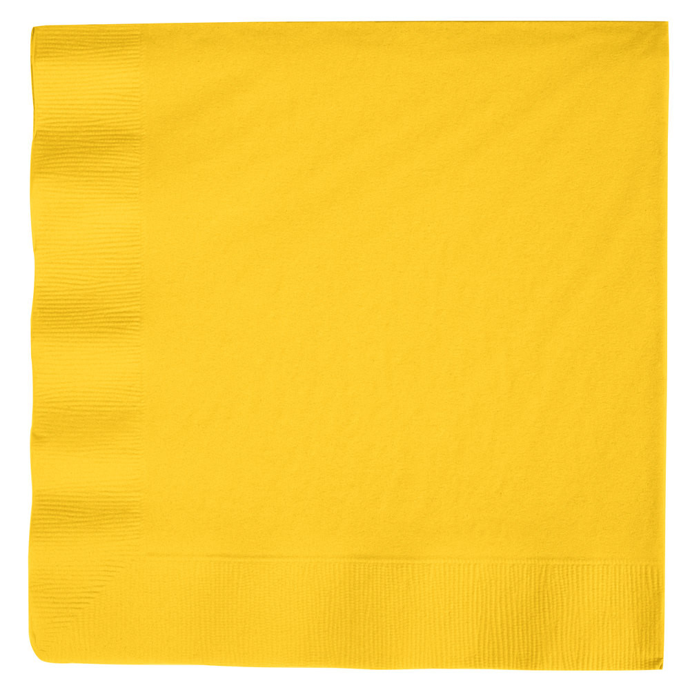 School Bus Yellow Paper Dinner Napkin, 3Ply Creative Converting