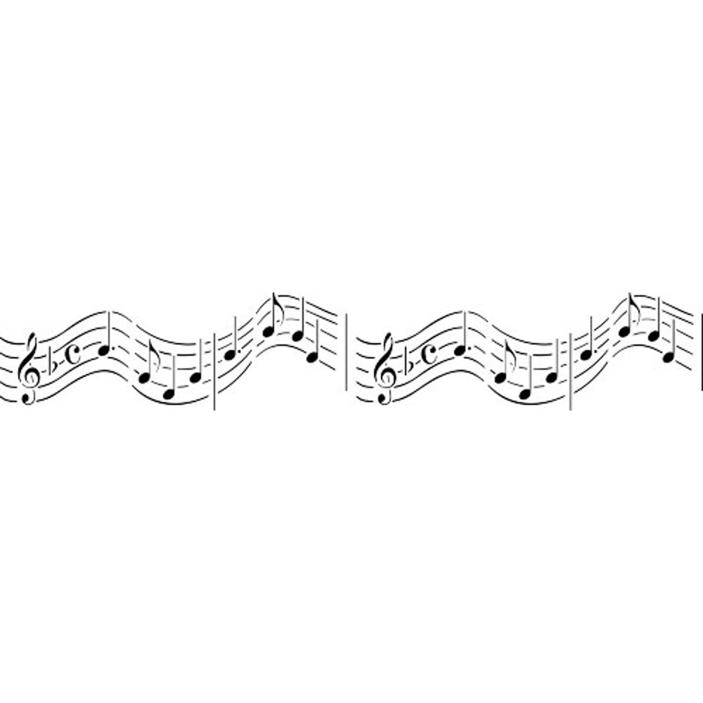 Musical Notes Wall Stencil SKU #3668 by Designer Stencils - Walmart.com