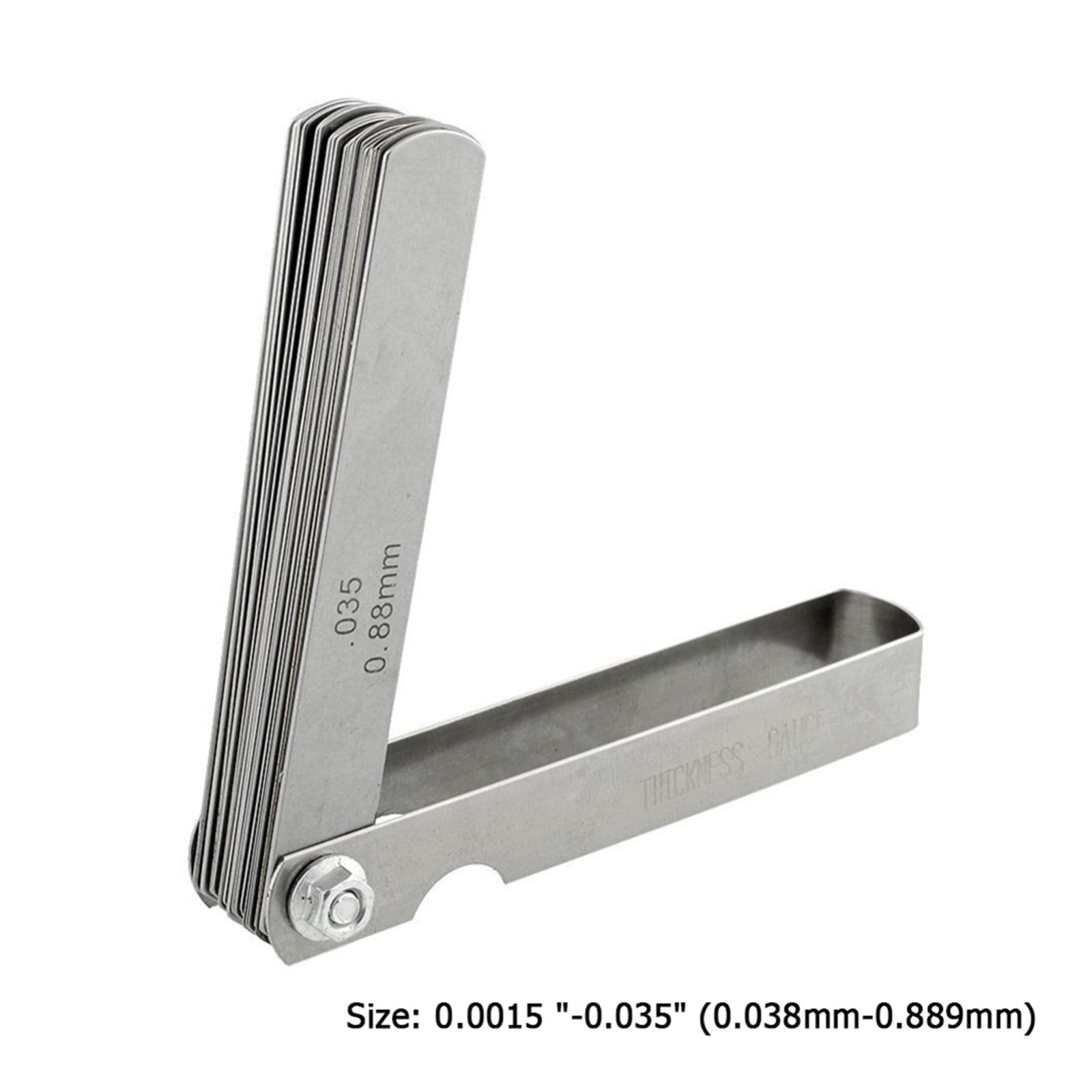 Stainless Steel 32 Blades 0.04-0.88mm Thickness Gap Metric Filler Feeler Gauge ,Easy to Use