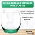 thumbnail image 3 of Mikonos Stemless Wine Glasses 11.5 oz. Set of 10, Bulk Pack - Restaurant Glassware, Perfect for Red Wine, White Wine, Cocktails - Green, 3 of 5