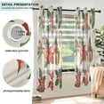 thumbnail image 3 of Yayeee Window Curtains Set of 2 for Living Room Light Filtering 63"x42", Red Christmas Poinsettia, 3 of 7