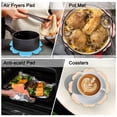 thumbnail image 6 of Uxcell 4 Pack Silicone Trivet Mats, Flower Pattern Silicone Pad Hot Pad Pan Protectors Table Protector Heat Resistant Mat for Countertop, Hot Dishes, Hot Pots and Pans, Blue, 6 of 6