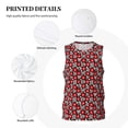 thumbnail image 3 of Sikiie Red Floral Basketball Jersey Reversible Men's Mesh Athletic Sports Shirts Training Practice S-4XLMedium, 3 of 6