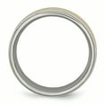thumbnail image 3 of Titanium 8mm Gold Plated Satin and Polished Band Ring Size 10 Jewelry Gifts for Women - 4.6 Grams, 3 of 7