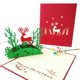 thumbnail image 2 of RV 4 piezas de tarjetas de felicitación de Navidad hechas a mano creativas Tarjeta de alto grado de árbol de Navidad tridimensional 3D (alce) brillar  Electrónica, 2 of 5