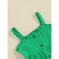 thumbnail image 5 of Baby Girls Shorts Set, Spaghetti Straps Button-down Camisole with Elastic Waist Shorts Summer Outfit, 5 of 9