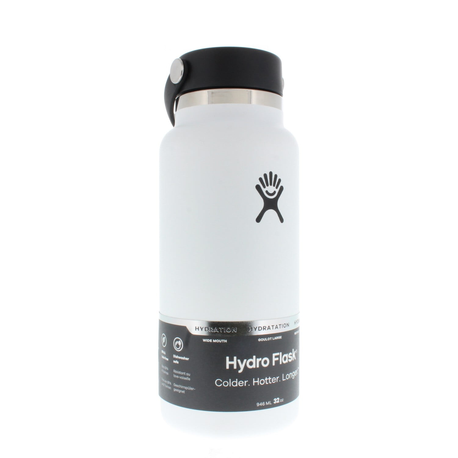 Hydro Flask 32-Ounce Wide Mouth Water Bottle with Flex Chug Cap