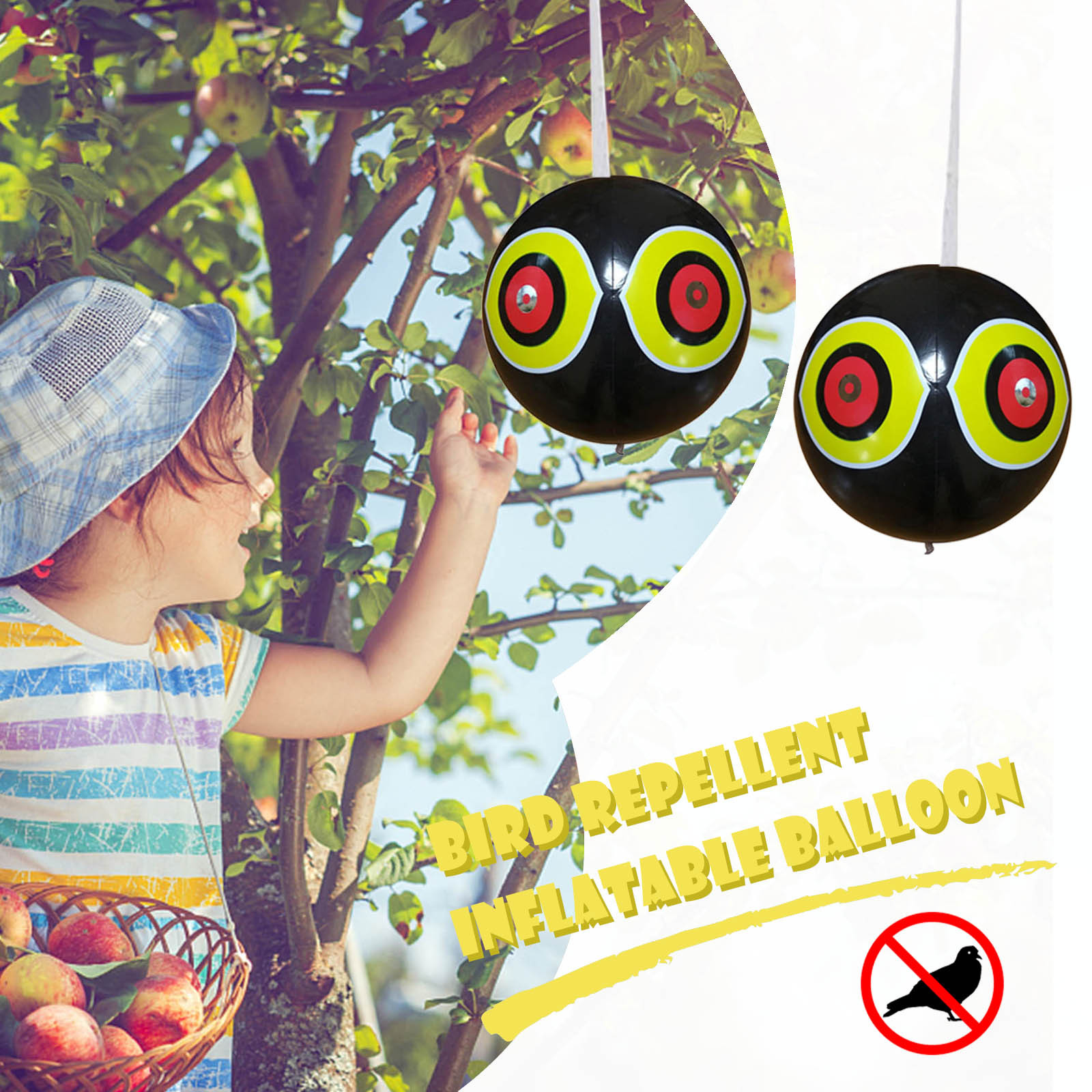 Bird Inflatable Ball With Reflective Eyeball Bird Eye Reflective Patch 