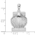 thumbnail image 3 of Finest Gold Sterling Silver Polished St. Thomas Scallop Shell Pendant, 3 of 3