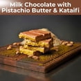thumbnail image 5 of Luxury Dubai-Style Chocolate Bar 200g, Rich & Exotic Gourmet Milk Chocolate, with Pistachio Butter Cream & Shredded Knafeh Crunchy Kadayif (Kataifi), Premium Gift or Personal Indulgence 7.05 Oz, 5 of 7