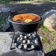 HElectQRIN 12" Pre-Seasoned 7 Quart Dutch Oven Without Legs