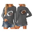 thumbnail image 6 of LIZUOJUN Crewneck Sweatshirt for Women Oversized Pullover Football Graphic Tee Long Sleeve Casual Game Day Outfits for Women Fall Winter 2026 Cozy Vintage Style L, 6 of 8