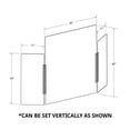 thumbnail image 3 of Azar Displays Tri-Fold Protective Sneeze Guard for Counter and Desk - Portable Plexiglass Barrier (Pack of 1) - Acrylic Desk Shield with side wing panels. Plastic Shield for Desk, 3 of 4