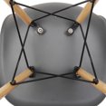 thumbnail image 5 of Leejay Dark Gray Plastic Dining Chairs with Wood Legs for Kitchen Room, 5 of 5