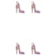 thumbnail image 2 of Pendientes colgantes Jumpingount 10 Uds. de tacones altos rosa púrpura blanco negro, 2 of 6