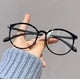 thumbnail image 2 of Gafas con montura plana estilo espejo antiluz azul, montura pequeña redonda retro, montura sin graduación, gafas con acabado para miopía, 2 of 6