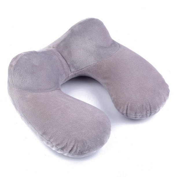 Almohada inflable con forma de U, joroba de camello, almohada para el cuello, viaje en avión, tres piezas, tesoro de viaje