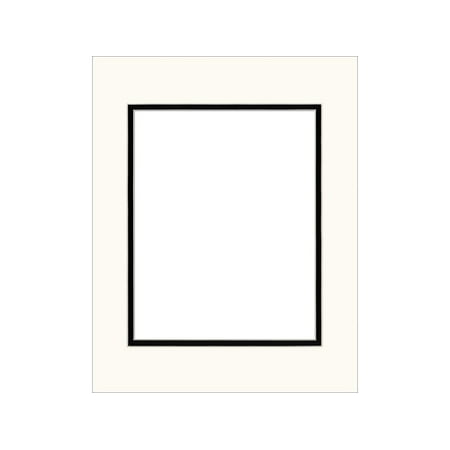 ADF Mat Dbl 11x14/8x10 CrmCore AntWhite/Black