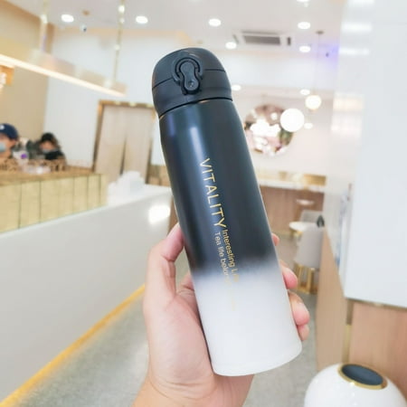 

Livesture Korean Personality Gradient Color Mug For Men And Women Black 500ML