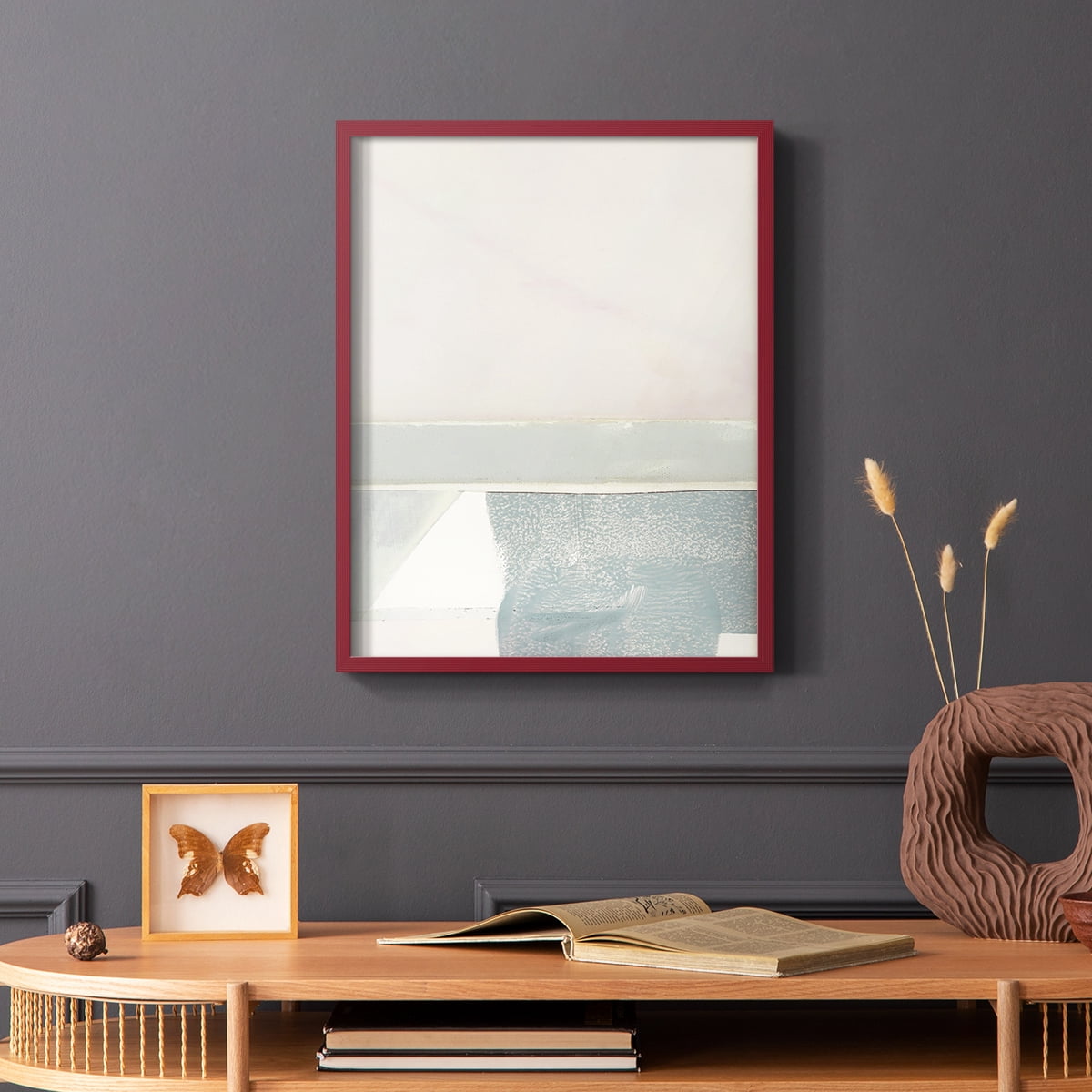 Couturier I Framed Print in Red Solid Wood Framed Print No Nail Hanging