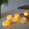 thumbnail image 4 of Mainstays Ivory Unscented Flameless LED Tealight Candles, 6 pack, 4 of 6