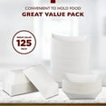thumbnail image 3 of Fit Meal Prep [125 Pack] 2 lb Paper Food Boats Heavy Duty Disposable Trays, White, for Parties Fairs Picnics Carnivals Holds Tacos Nachos Snack Fries Hot Dogs Grease Resistant, 3 of 9