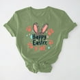 thumbnail image 2 of Zedker Easter Tops for Womens 2026 Spring Summer Casual Pullover Printed T-Shirt with Round Neck and Short Sleeves Green XXL, 2 of 6