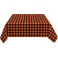 thumbnail image 6 of Rectangle Tablecloth 60x84 Inch, Orange Black Plaid Rectangle Table Cloth Spillproof Soil Resistant Table Top Cover Kitchen Dining Tablecloth for Dining, Party, Buffet, Wedding, 6 of 8