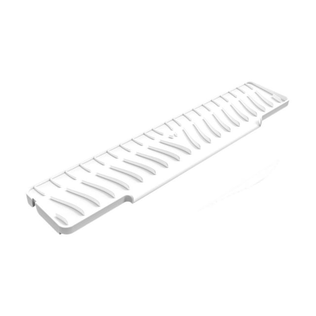 Tapete para grifo de fregadero de cocina, protector de encimera, bandeja para fregadero, almohadilla de secado, recogedor de goteo Blanco
