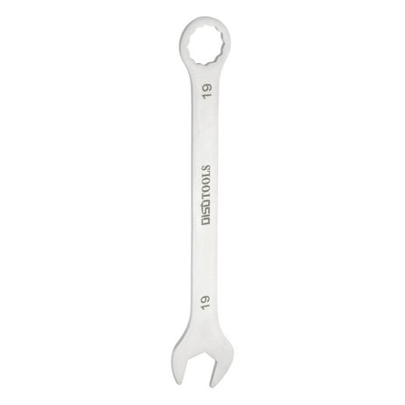 Uxcell Thin Combination Wrench Metric 19mm 6-Point Ended Box 15 Degree Offset Open End Stainless Steel