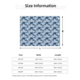 thumbnail image 5 of Honeii Blue Shells print throw blanket, crafted from cozy cotton flannel, offers versatile home decor as a bedding suitable for all seasons.-40"x30", 5 of 6