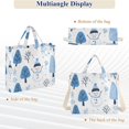 thumbnail image 6 of FORMRS Womens Corduroy Tote Bag Crossbody Shoulder Handbag with Pocket, Simple Cartoon Snowmen, 6 of 7