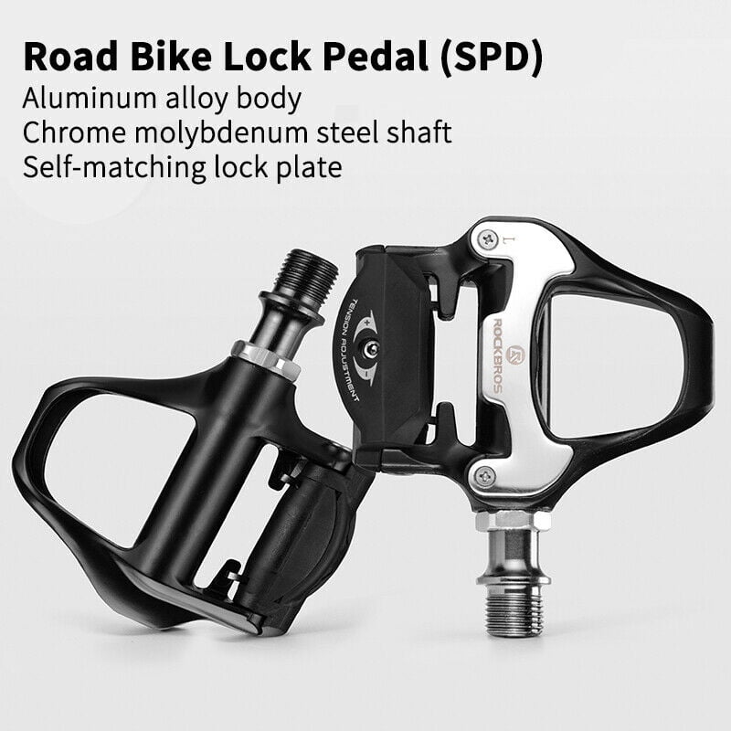RockBros Road Bike Cycling Pedals Self-lock with SPD-SL Cleats CR-MO Steel Axle 