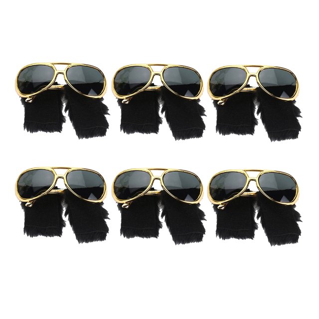 6x novedad gafas de sol divertidas barba gafas traje de discoteca años 70 Sunnimix gafas de sol de novedad