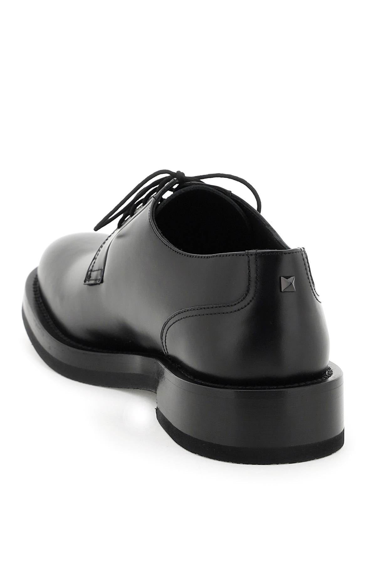 Rockstud leather Oxford shoes