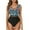 Blue, variant on Penkiiy Women's One Piece Swimsuits Tummy Control Front Cross Bathing Suits Slimming Swimsuit V Neck Swimwear L Navy