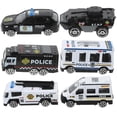 thumbnail image 1 of Pull Back Car Toy Police Car Set for Inertia Control 6Pcs Assorted Models, 1 of 5