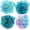 Mixed Colours-A, variant on 4 Pack Shower Loofah Sponge 75 Grams Large Size, KEGKUO Shower Sponge Exfoliating Cleaning Bath Loofa Body Scrubber Balls for Women Men Children Washing, Color B